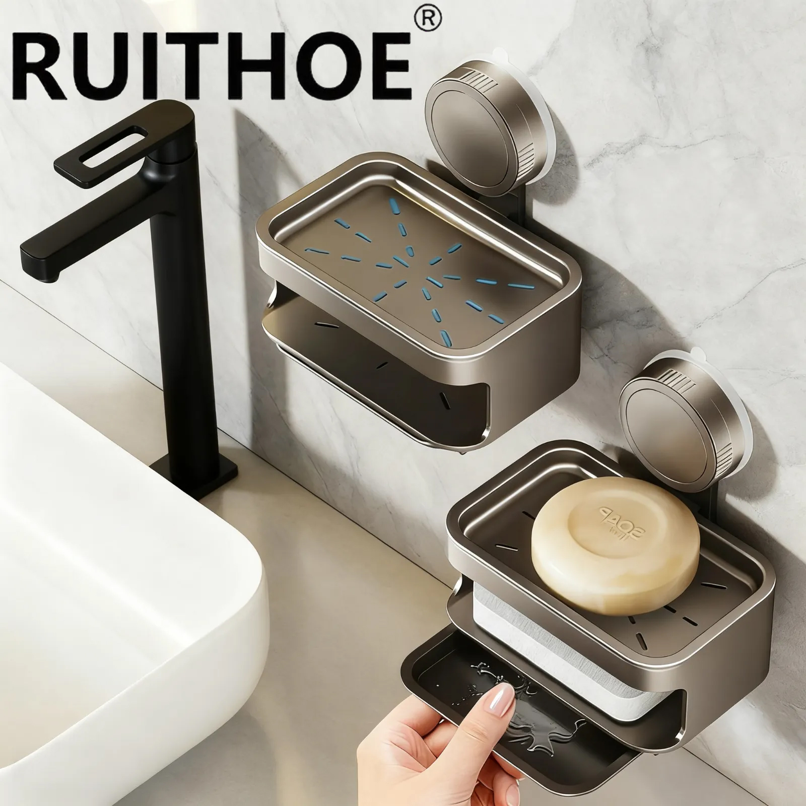 Soap Making Box - 1Pcs Double-Layer Soap Container Bathroom Soap