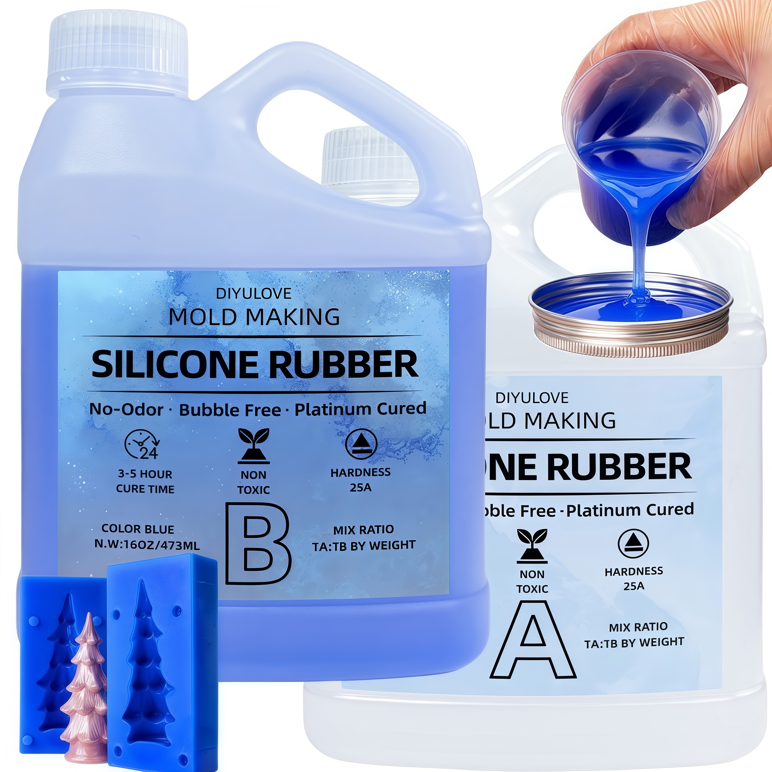 Soap Making Supplies - 32oz High-Performance Silicone Rubber Non-Toxic for