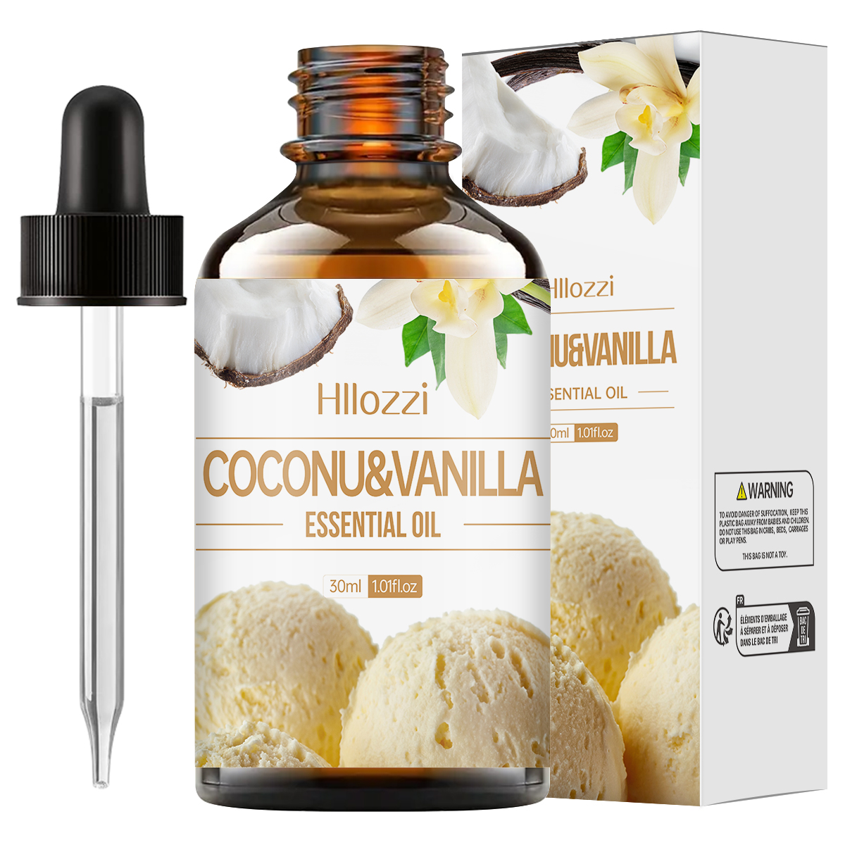 Coconut Oil Refined - Coconut & Vanilla essential oil for