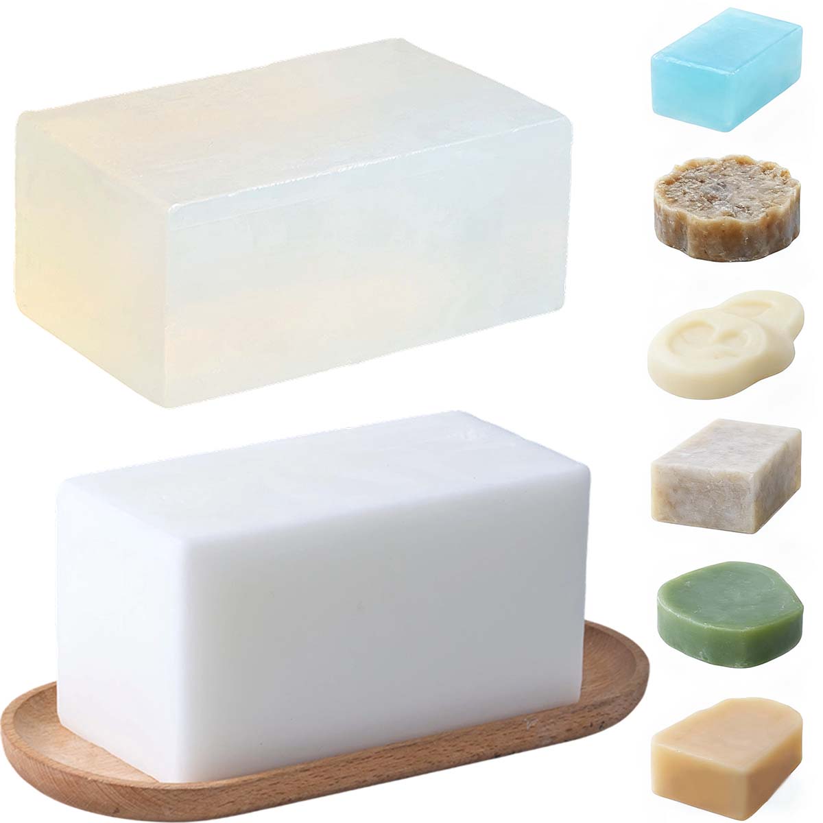 1000g Clear White Soap Base DI - Soap Making Raw Material บทวิจารณ์และราคา