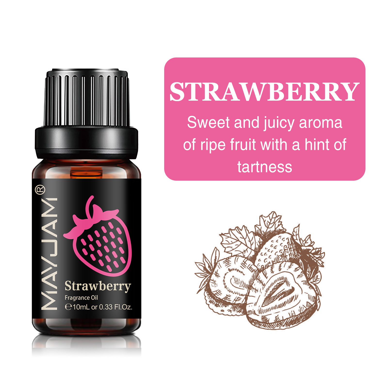 10ML Strawberry Fruit Fragranc - Coconut Oil Refined บทวิจารณ์และราคา