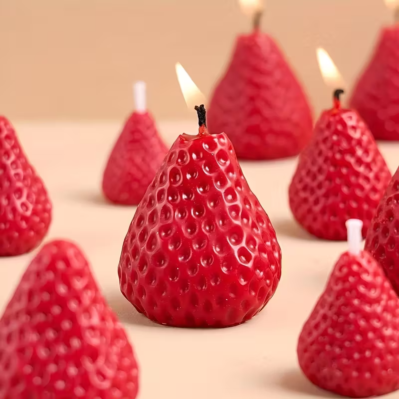 Strawberry Silicone Candle Mol - Soap Making Supplies บทวิจารณ์และราคา