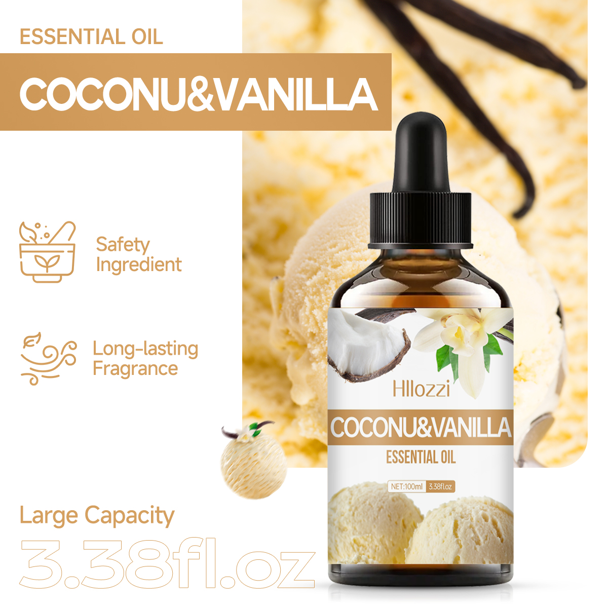 Coconut & Vanilla essential oi - Coconut Oil Refined บทวิจารณ์และราคา