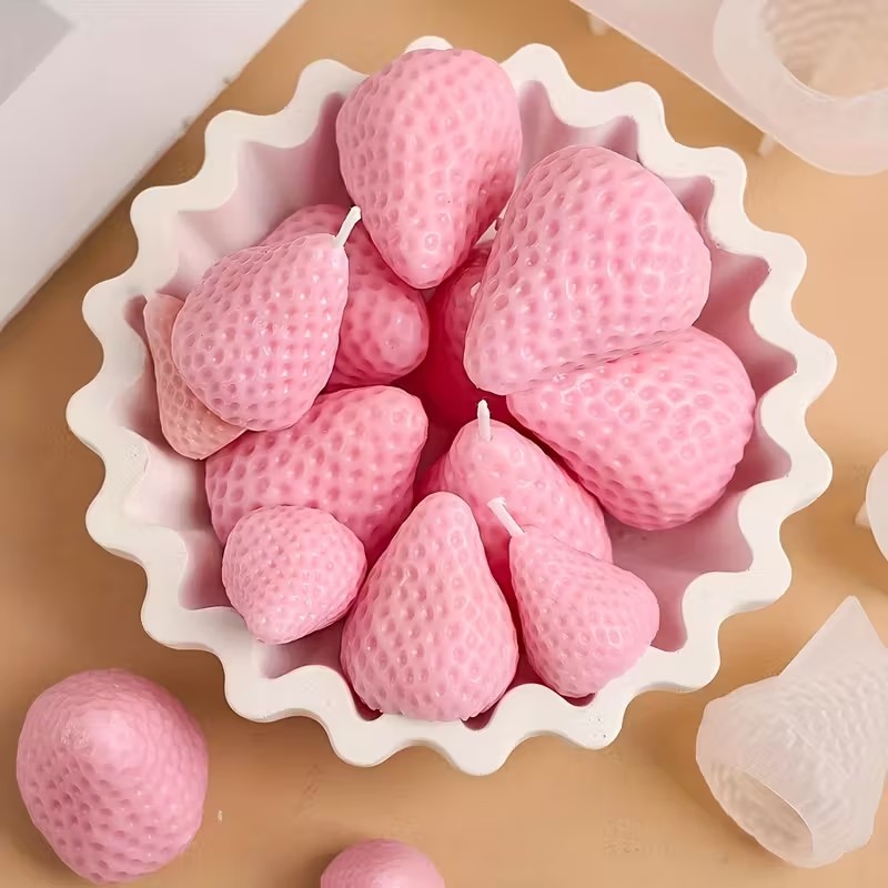 Strawberry Silicone Candle Mol - Soap Making Supplies บทวิจารณ์และราคา