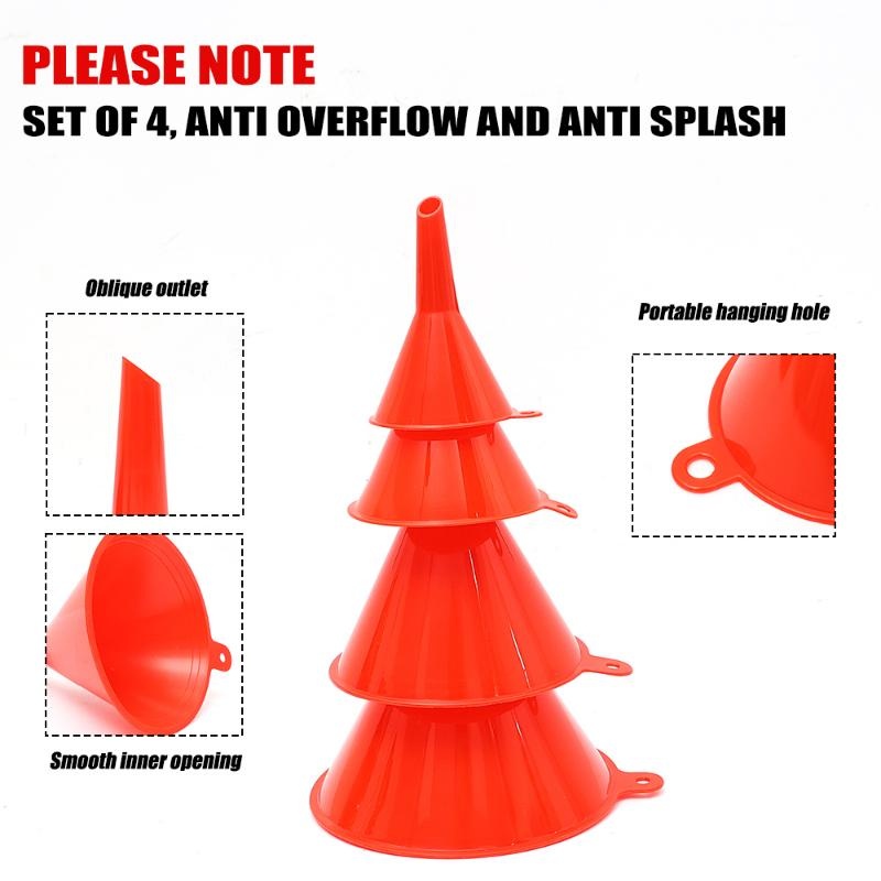 4pcs Car Plastic Funnels Refue - Soap Making Jug บทวิจารณ์และราคา