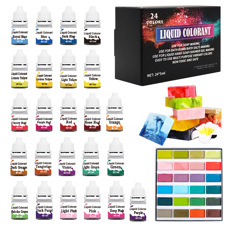 24-color bath ball soap dye –  - Soap Making Raw Material บทวิจารณ์และราคา
