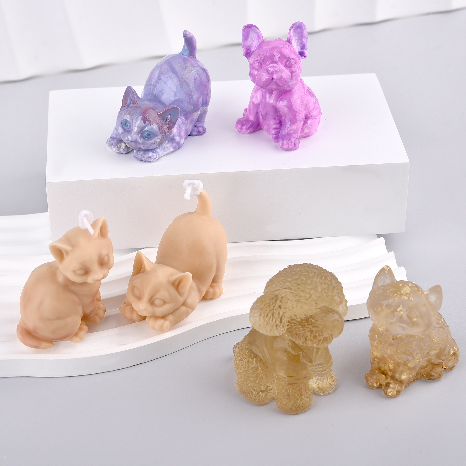 3D Dogs Cats Silicone Mold For - Soap Making Supplies บทวิจารณ์และราคา