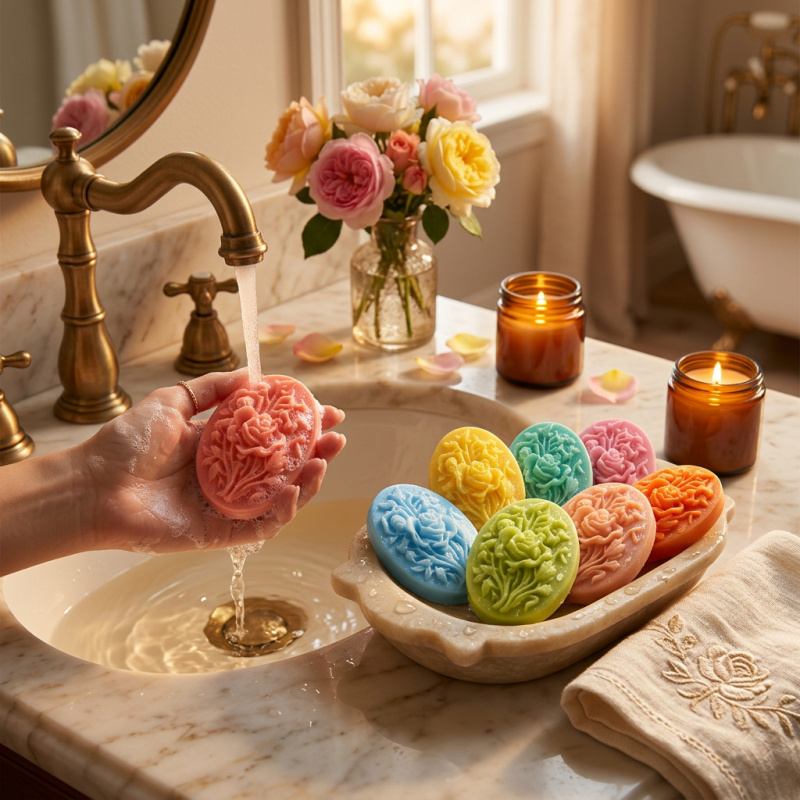 4 Silicone mold with flower sh - Soap Making Supplies บทวิจารณ์และราคา