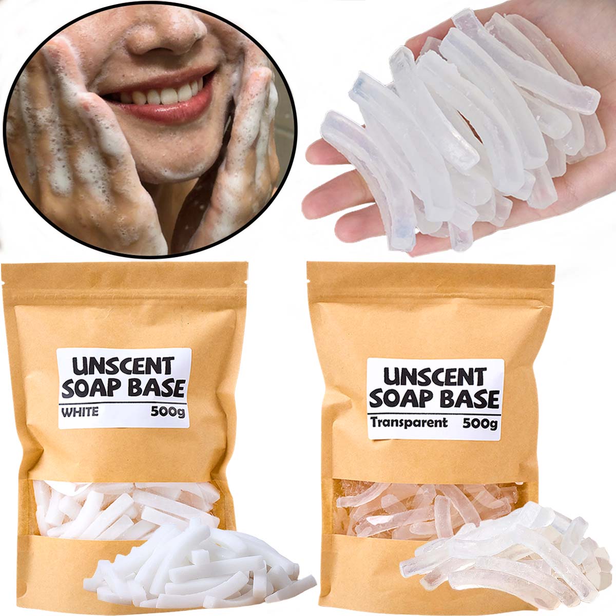 500g Transparent White Color S - Soap Making Raw Material บทวิจารณ์และราคา