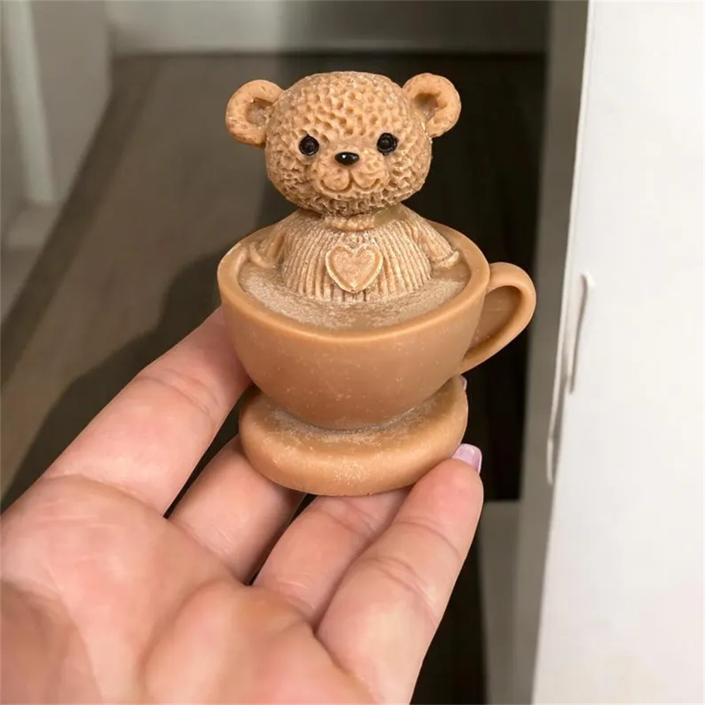 Teddy Bear in Cup Silicone Mol - Soap Making Jug บทวิจารณ์และราคา